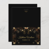 Halloween-Faltenbalg - Goldene Skelettnamen Postka Postkarte (Vorne/Hinten)