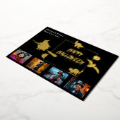 Halloween Familie Vier FotoCollage Folieneinladung (Gedreht)