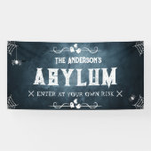 Halloween Familienasyl Funny Spuk House Spooky Banner (Horizontal)