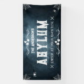 Halloween Familienasyl Funny Spuk House Spooky Banner (Vertikal)