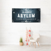 Halloween Familienasyl Funny Spuk House Spooky Banner (Insitu)