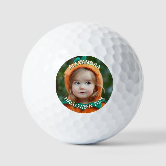 Halloween Familienfoto Golfball (Vorderseite)