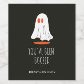 Halloween-Familiengeschenk-Geist Weinetikett (Einzelnes Label)