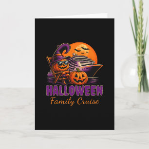 Halloween Familienkreuzfahrt passende Familienscru Karte