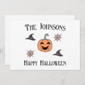 Halloween Familienname Feiertagskarte (Vorne/Hinten)