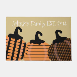 Halloween Familienname Jumbo Patch | Retro Pumpkin Fußmatte