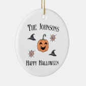 Halloween Familienname Keramik Ornament (Rechts)