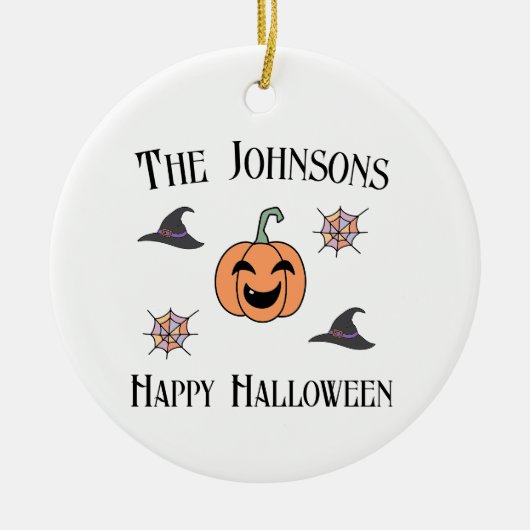 Halloween Familienname Keramik Ornament (Vorne)