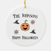 Halloween Familienname Keramik Ornament (Hinten)