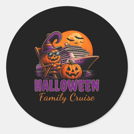 Halloween Family Cruise Matching Family Cruising S Runder Aufkleber (Vorderseite)