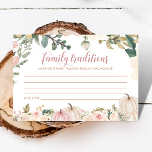 Halloween Family Traditionen Kinderduschkarte Begleitkarte