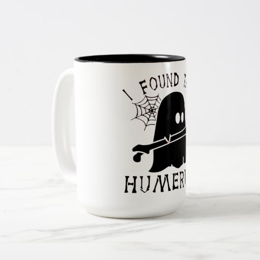 Halloween fand ich diesen Humerus Geist Zweifarbige Tasse (Vorderseite Links)