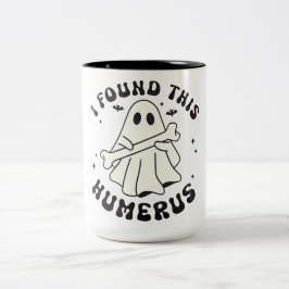 Halloween fand ich dieses Humerus Ghost-Shirt Zweifarbige Tasse