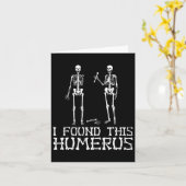 Halloween fand ich dieses Humerus Skelett humorvol Karte (Gelbe Blume)