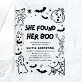 Halloween fand sie ihr Boo-Brautparty Acryleinladungen