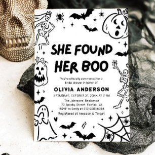 Halloween fand sie ihr Boo-Brautparty Einladung