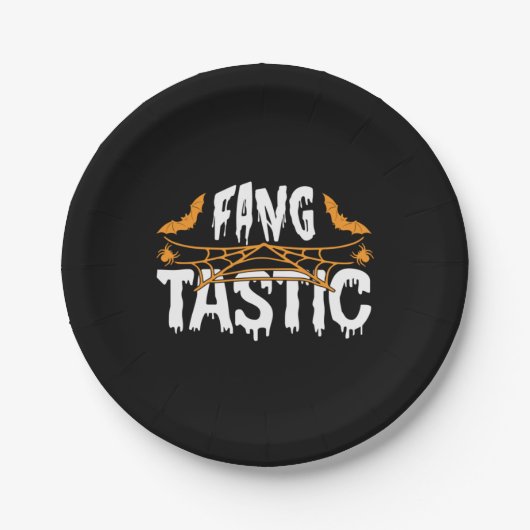 Halloween Fang Tastic Geburtstag Pappteller (Vorderseite)