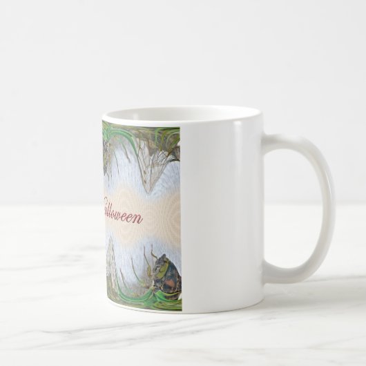 Halloween Fantasmagorische Cicada-Stücke Kaffeetasse (Rechts)