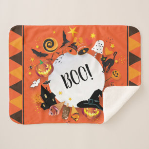 Halloween Fantasy Symbols trendy Design Sherpadecke