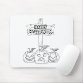 Halloween Farbe und Malerei selbst Mousepad (Mit Mouse)