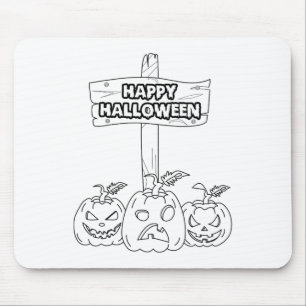 Halloween Farbe und Malerei selbst Mousepad