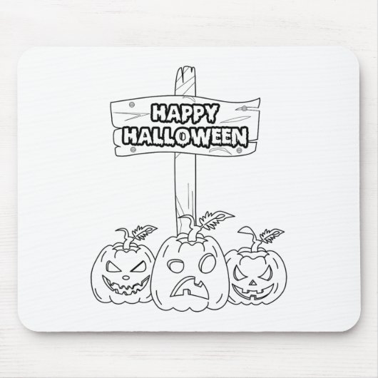 Halloween Farbe und Malerei selbst Mousepad (Vorne)