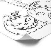 Halloween Farbe und Malerei selbst Poster (Ecke)