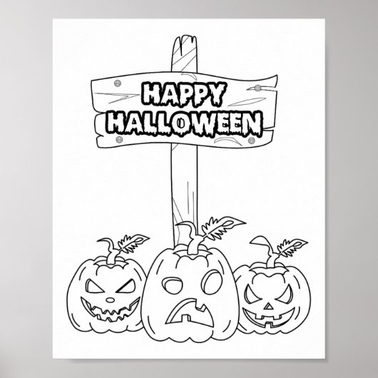 Halloween Farbe und Malerei selbst Poster (Vorne)
