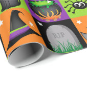 Halloween-Farben Geschenkpapier (Rolleneckpunkt)