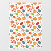 Halloween farbenfrohe Pumpkins und Blätter Fensteraufkleber (Blatt)