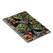 Halloween farbige Elemente nahtloses Muster mit Notizblock (Rechte Seite)