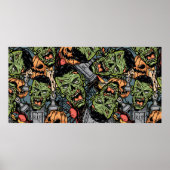 Halloween farbige Elemente nahtloses Muster mit Poster (Vorne)