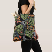 Halloween farbige Elemente nahtloses Muster mit Tasche (Von Nahem)