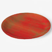 Halloween Farbstoff Orange Paper Plate Pappteller (Schrägansicht)