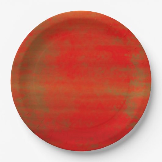 Halloween Farbstoff Orange Paper Plate Pappteller (Vorderseite)
