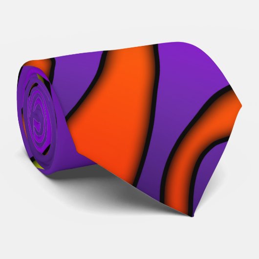 HALLOWEEN FÄRBTE STREIFEN KRAWATTE (Gerollt)