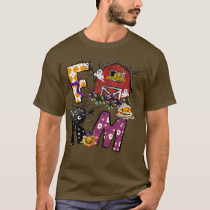 Halloween Farm Spider Web JackOLantern Bauernhof D T-Shirt