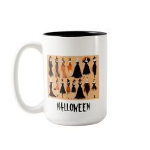 Halloween Fashion Stilvolle Kleider Illustration T