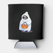 Halloween-Faultier, als Gespenst verkleidet, Trick Dosenkühler (Vorderseite)