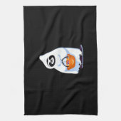 Halloween-Faultier, als Gespenst verkleidet, Trick Geschirrtuch (Vertikal)
