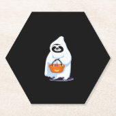 Halloween-Faultier, als Gespenst verkleidet, Trick Untersetzer (Vorderseite)