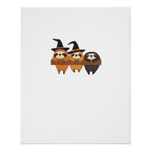Halloween Faultier Essential T-Shirt Poster (Vorderseite)