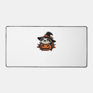 Halloween Faultier Kürbis Festivität Klassisches T Schreibtischunterlage