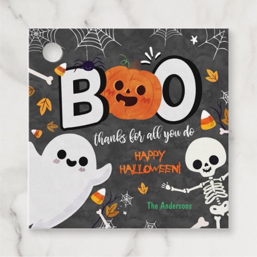 Halloween Favor Tags Geschenkanhänger (Vorderseite)
