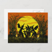 Halloween Feenwitscher Postkarte (Vorne/Hinten)