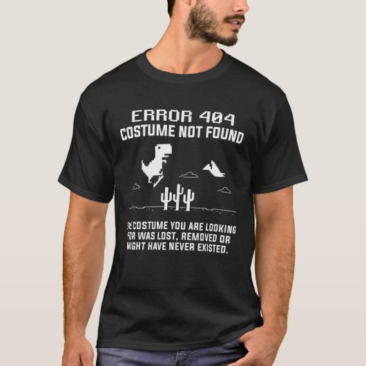 Halloween-Fehler 404 Kostüm nicht gefunden Coding T-Shirt (Vorderseite)