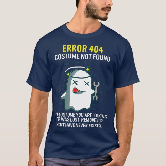 Halloween-Fehler 404 Kostüm wurde nicht gefunden T-Shirt (Vorderseite)
