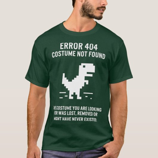 Halloween-Fehler 404 Kostüm wurde nicht gefunden T-Shirt (Vorderseite)