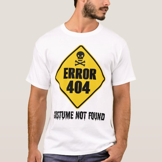 Halloween-Fehler 404 Kostüm wurde nicht gefunden T-Shirt (Vorderseite)
