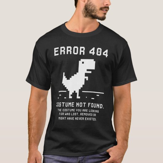 Halloween-Fehler 404 Kostümkodierungsprogramm nich T-Shirt (Vorderseite)